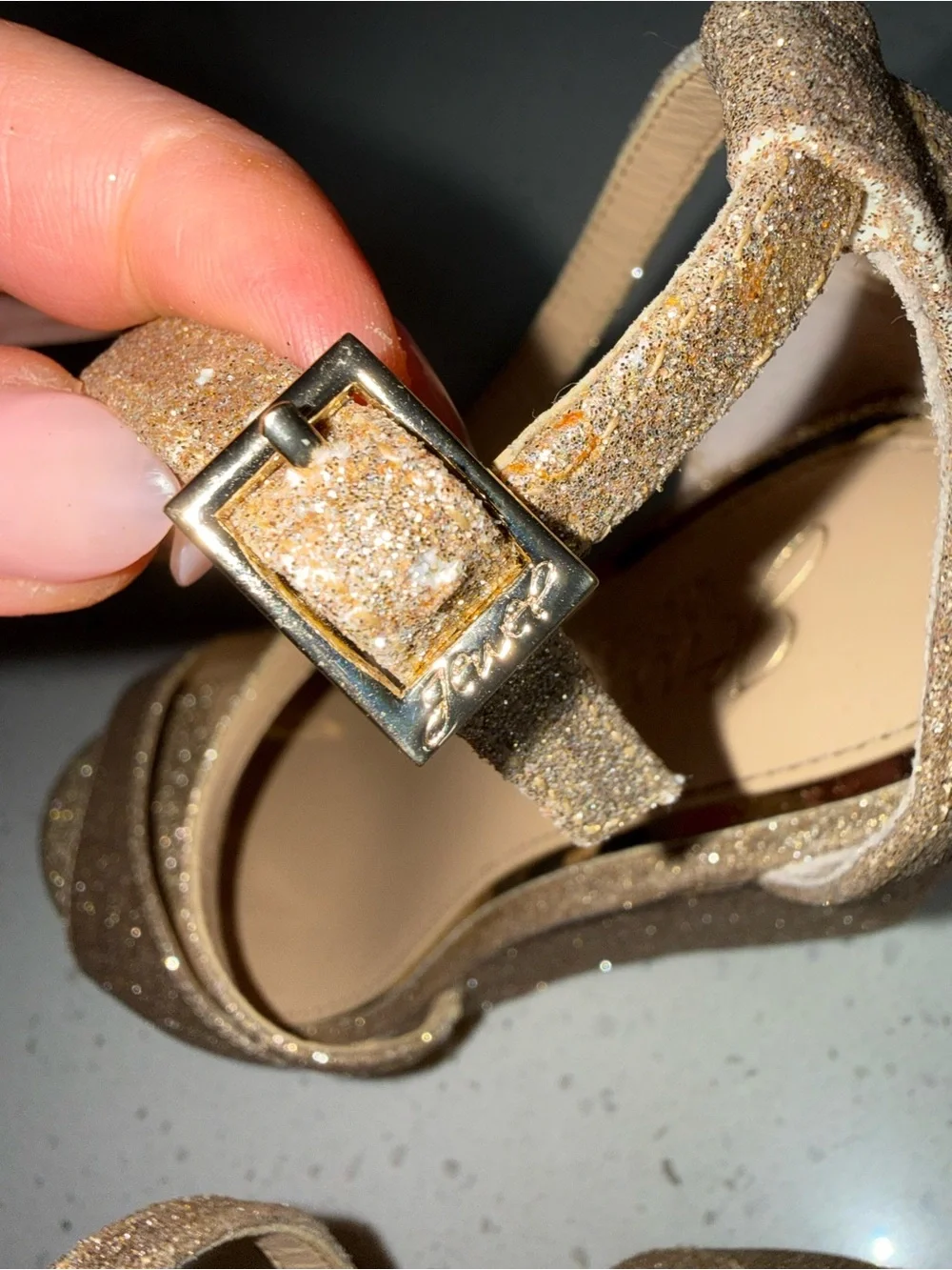 Jewel Badgley Mischka glittery rose